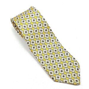 Robert Talbott Tie Studio Gold Luxury 100% Silk Mens Necktie‎ 59" FREE SHIPPING